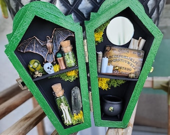 Green Witchy Coffin Box