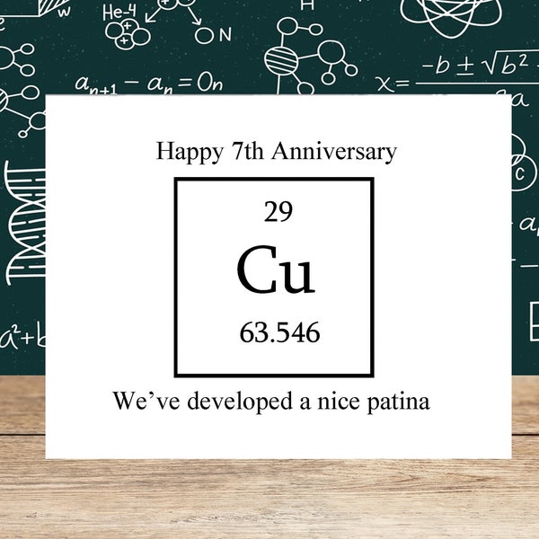 Happy 7th Anniversary, 7th Wedding Anniversary, 7th Anniversary Gift, 7th Anniversary Gifts Men, Copper Anniversary, anniversary cards