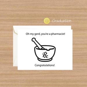 Pharmacist Graduation Card: You're a Pharmacist