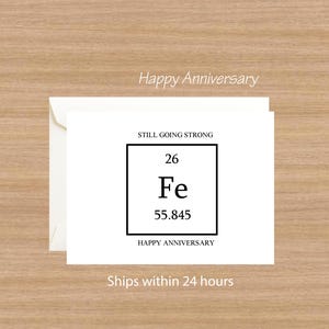 Iron Anniversary Card: Strong Marriage