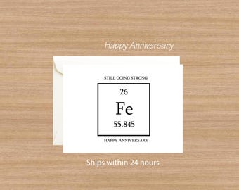 Iron Anniversary Card: Strong Marriage