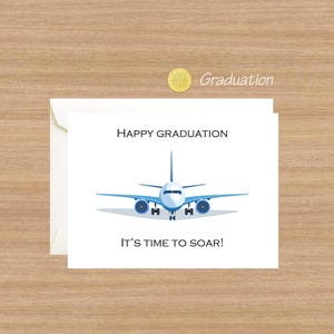 Funny Pilot Graduation Card, Airplane Gift