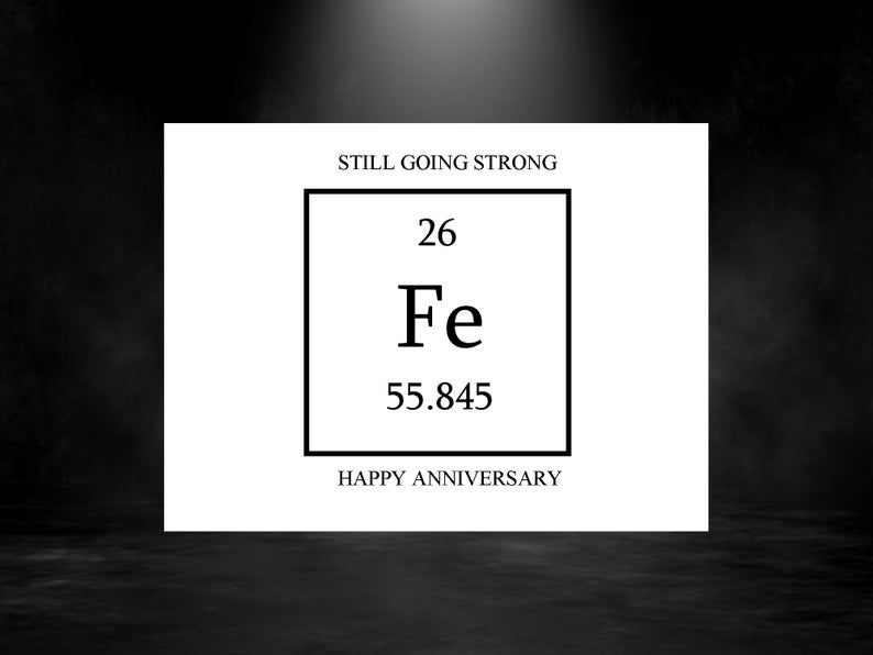 Strong Marriage Iron Anniversary Greeting Card Iron Etsy