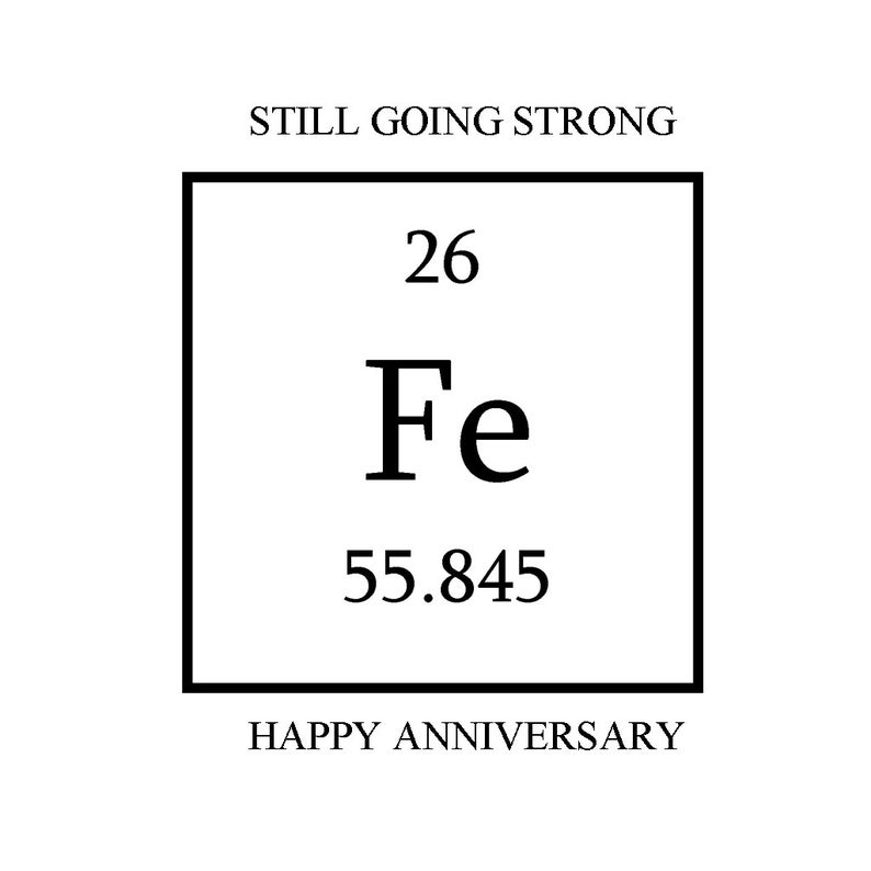 Strong Marriage Iron Anniversary Greeting Card Iron Etsy
