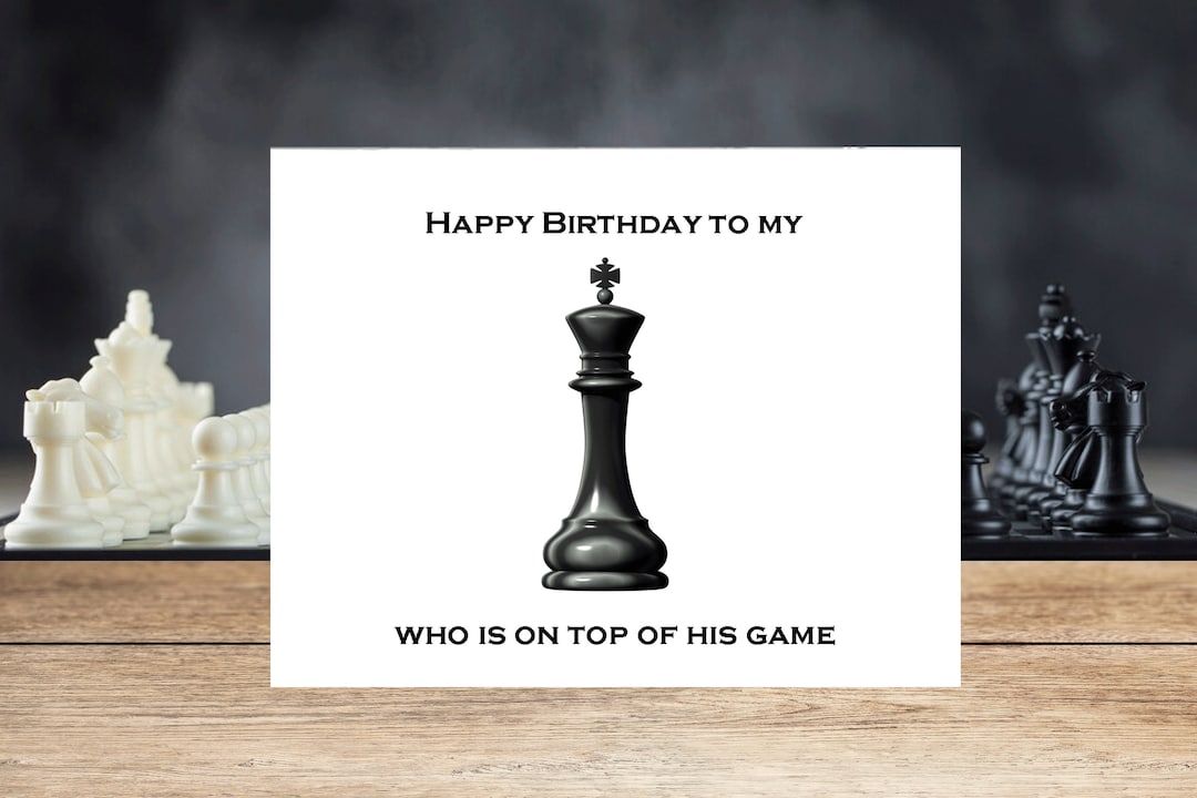 Chess Birthday Card, Chess Birthday, Chess Themed Birthday Card