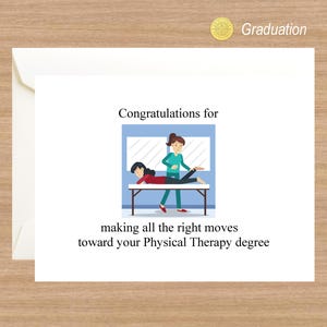 graduation 2025, physical therapy, physical therapy gifts, physical therapist, physical therapist card, physical therapist graduation card