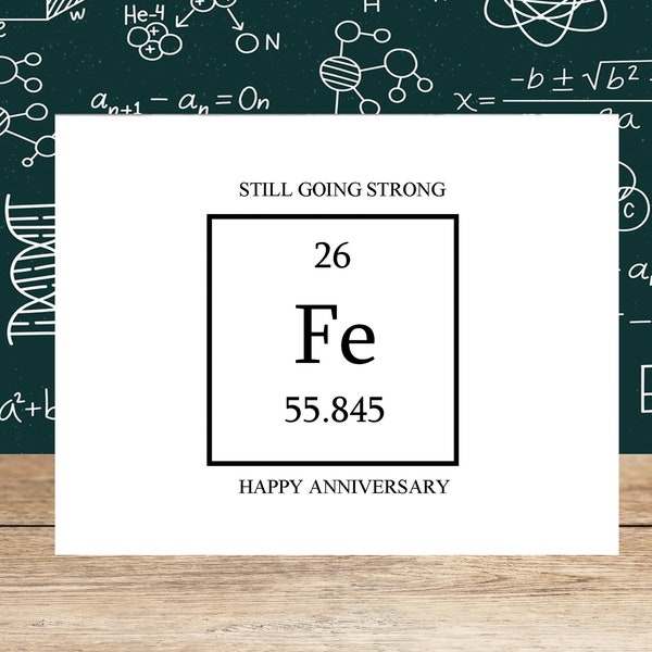 Strong Marriage Iron Anniversary Greeting Card, Iron Anniversary, Happy Anniversary, anniversary Card Men, iron anniversary card, iron