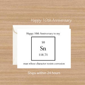 Happy 10th Anniversary Card Gifts for Tin Anniversary
