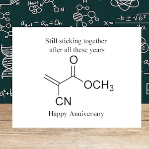 chemistry, chemistry gifts, anniversary gift for husband, anniversary gift for him, anniversary card, anniversary, chemistry card