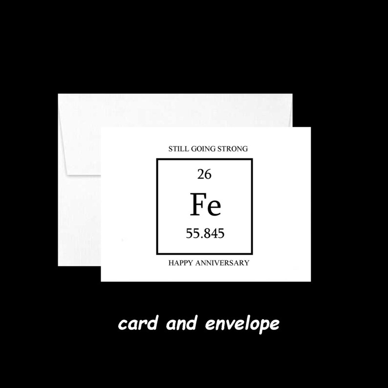 Strong Marriage Iron Anniversary Greeting Card Iron Etsy