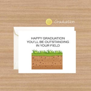 Outstanding in Your Field Graduation Card: Geology, Biology, Science afbeelding 1