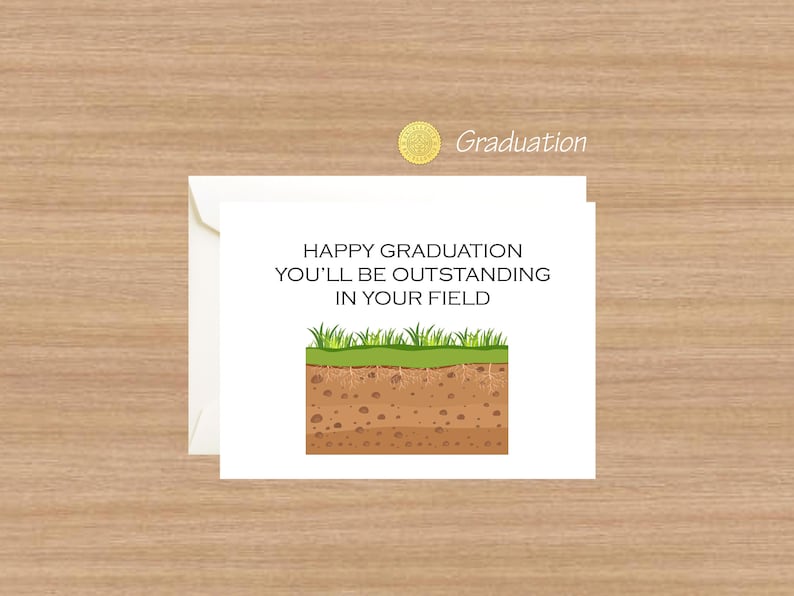 Outstanding in Your Field Graduation Card: Geology, Biology, Science afbeelding 1