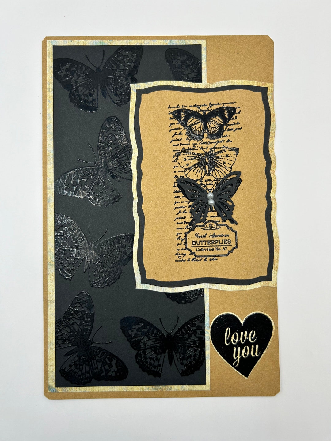 Black Butterfly Card by Goldsteindesign - Etsy