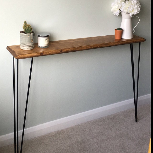 Console Narrow Rustic Hallway Table, Diy Console Table Hairpin Legs