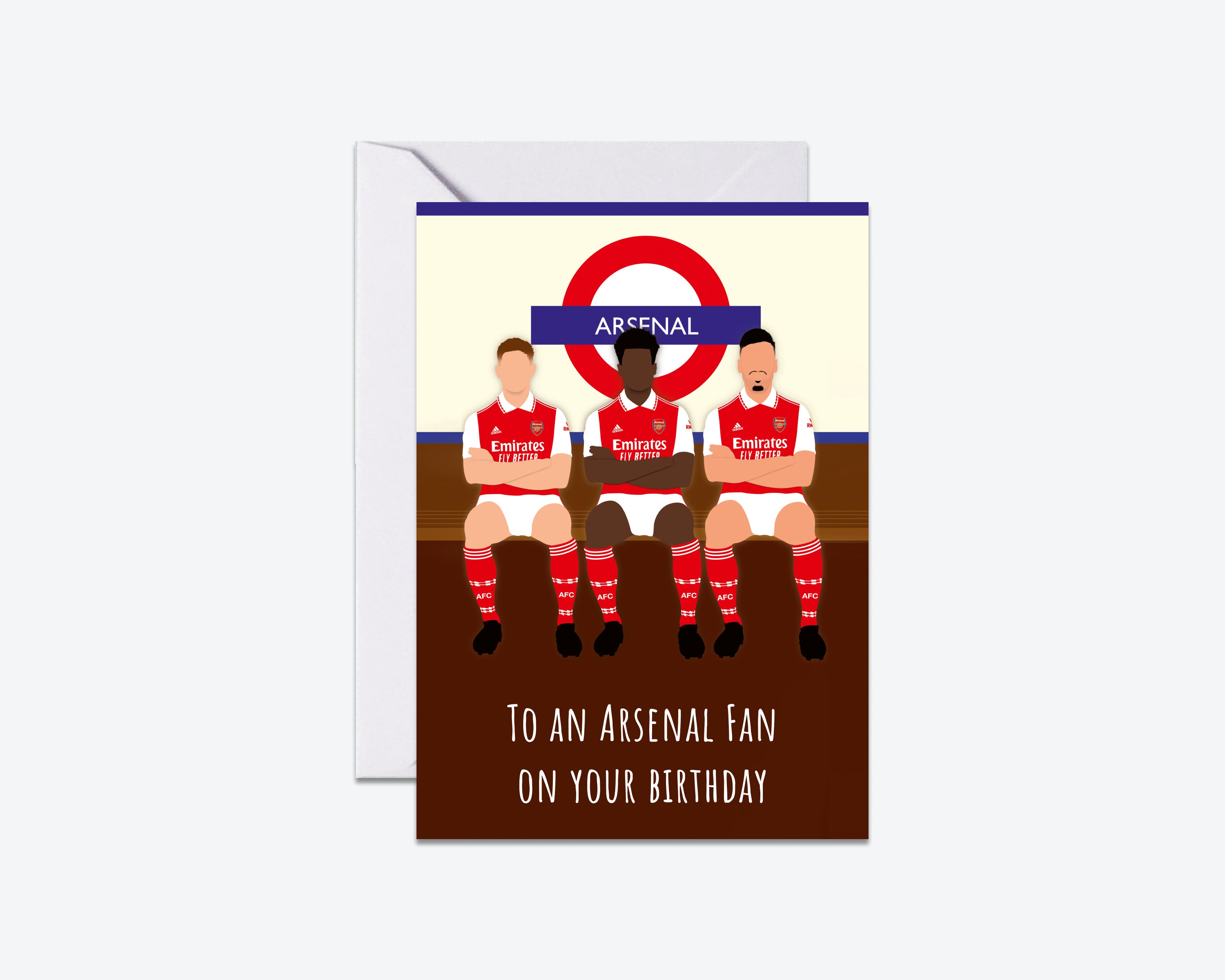 Arsenal Football Team Greeting Card (printsbypablo) | Happy Birthday ...