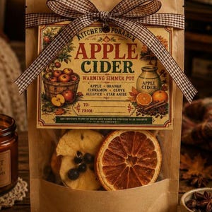 Apple Cider, Autumn Aroma, Cinnamon Clove, Cozy Kitchen, Crockpot Scent, Dried Fruit, Fall Fragrance, Housewarming Gift, Orange Zest, Simmer