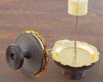 Pair of Ember Gold Fire Palm Torches (Set) with Knob Grip - Trick Concepts