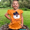 Pima Santa Appliqué Ruffle Swing Top