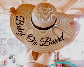 baby on board straw hat