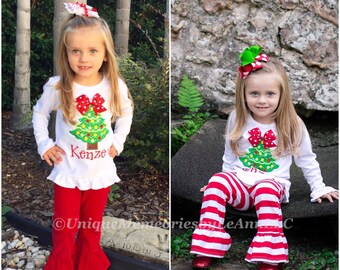 ruffle girl christmas outfits