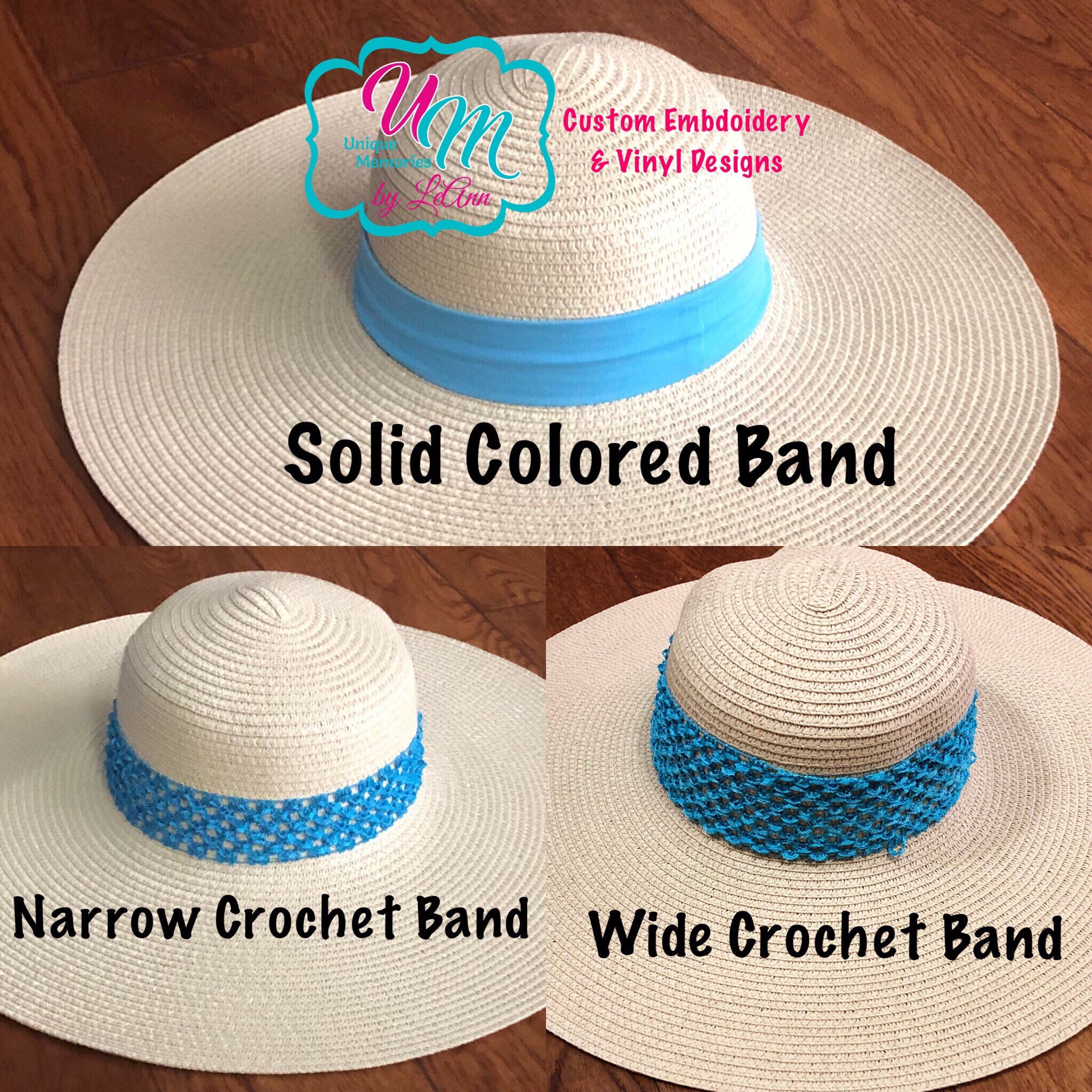 Talk to the Sand Floppy Beach Hat, Personalized Straw Hat  display picture 3