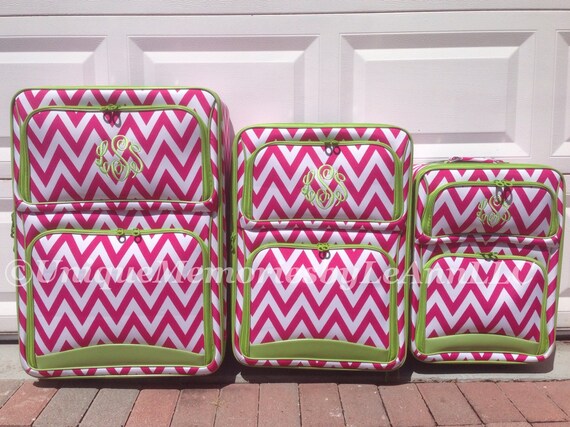 monogram luggage set