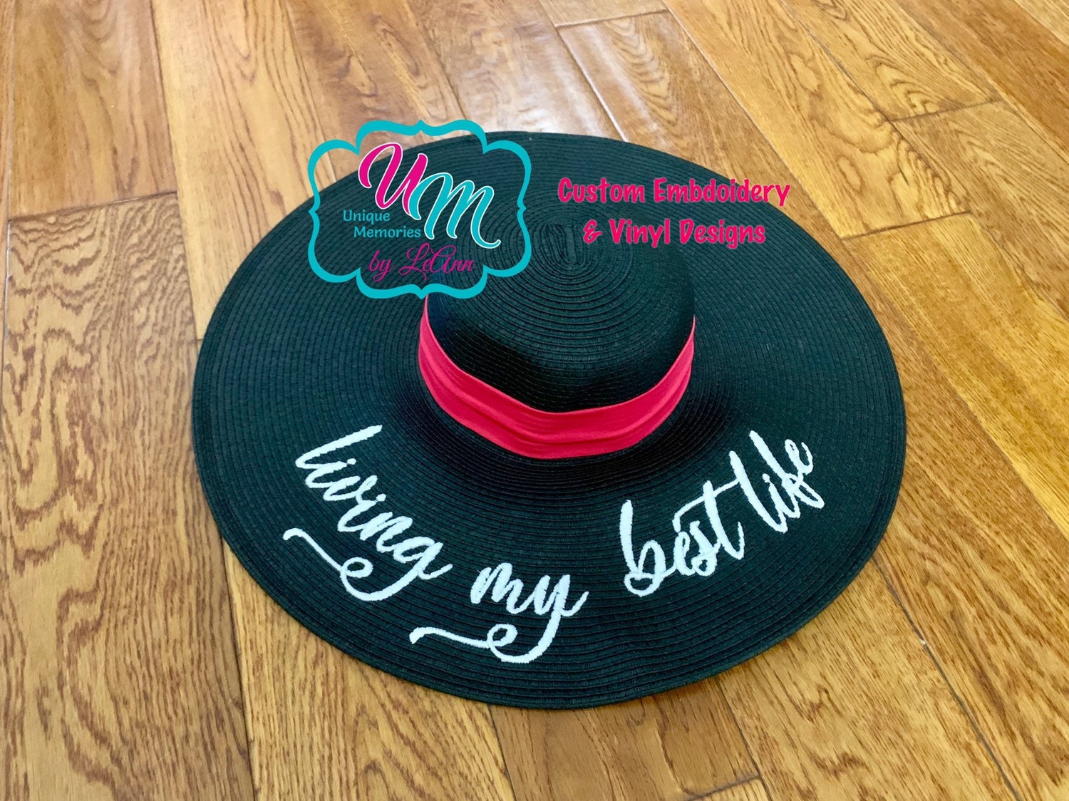 Living My Best Life Floppy Beach Hat 