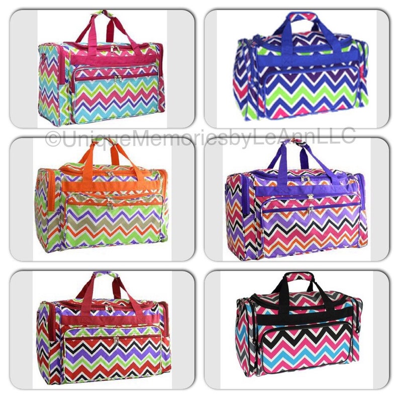 20 Canvas Chevron Duffle With Side Pockets and FREE - Etsy