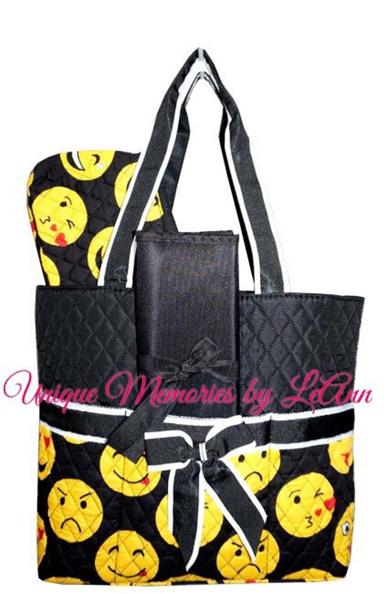 Emoji Diaper Bag W/changing Pad Accessory Pouch FREE Etsy