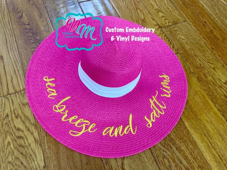Sea breeze and salt rims floppy Beach Hat Sun Hat | Etsy