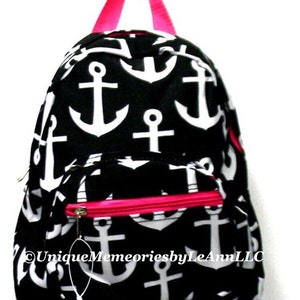 Nautical Anchor Mini Backpack With FREE Name or Monogram 3 - Etsy