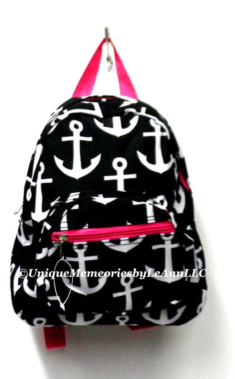 Nautical Anchor Mini Backpack With FREE Name or Monogram 3 Etsy