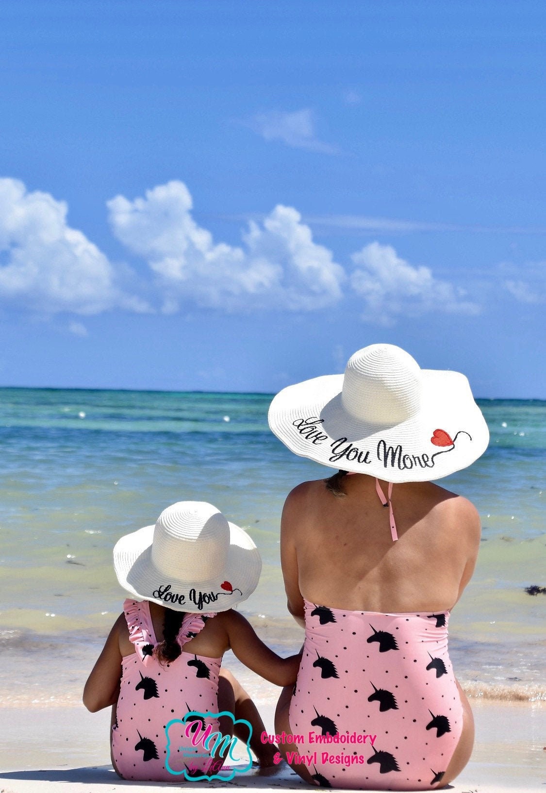 Mommy \u0026 Me Matching Floppy Beach Hat 
