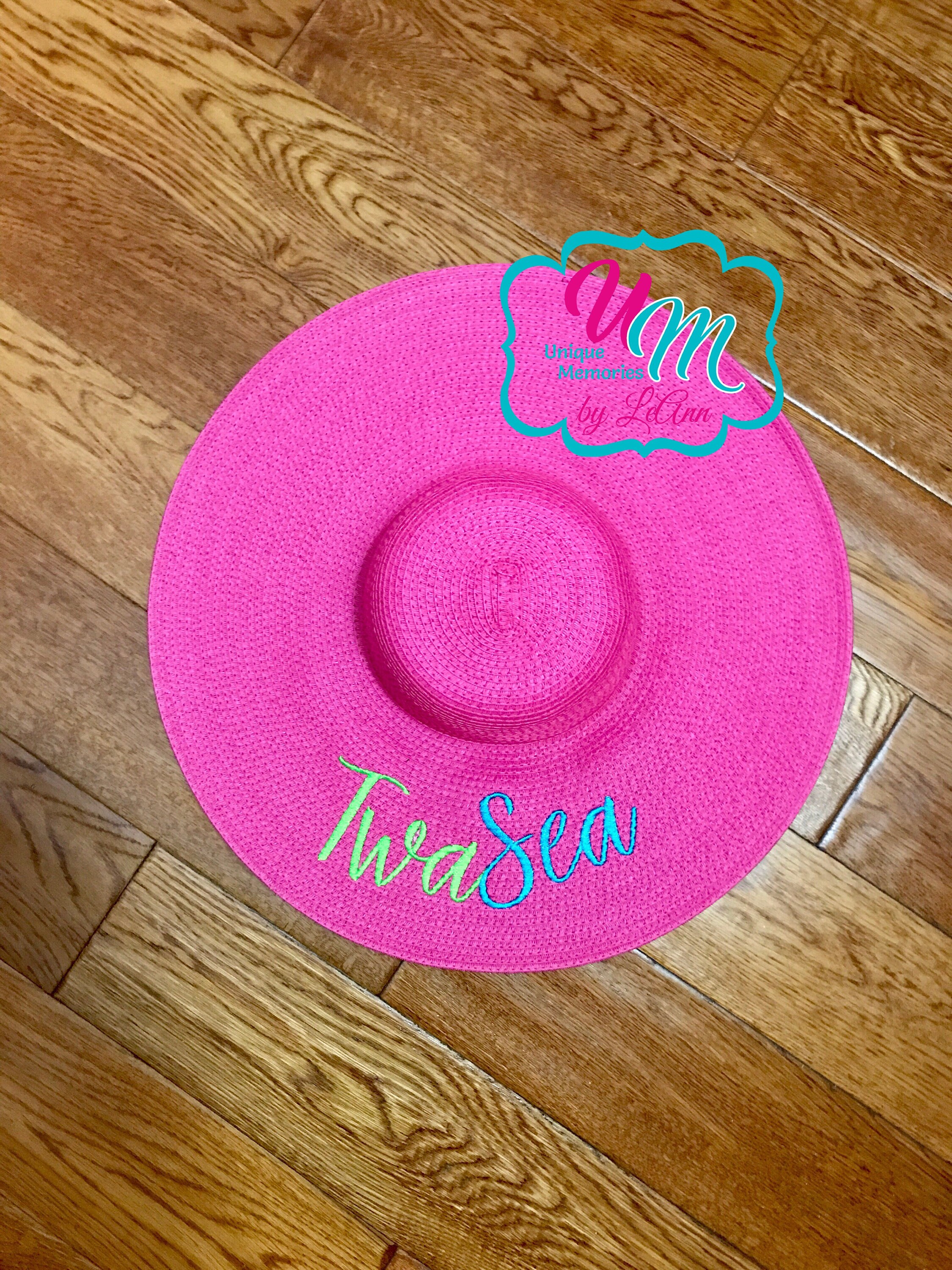 CUSTOM YOUR NAME floppy Beach Hat Name Hat Bride Etsy