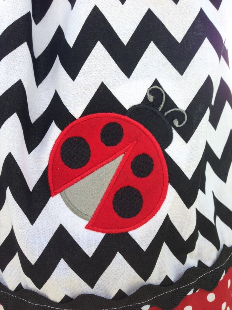 Lady Bug pillow case dress Custom made Black chevron and Etsy