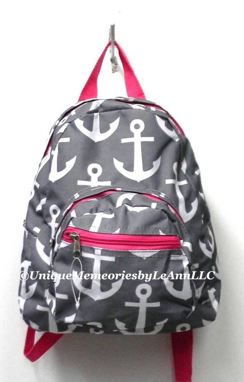 Nautical Anchor Mini Backpack With FREE Name or Monogram 3 Etsy