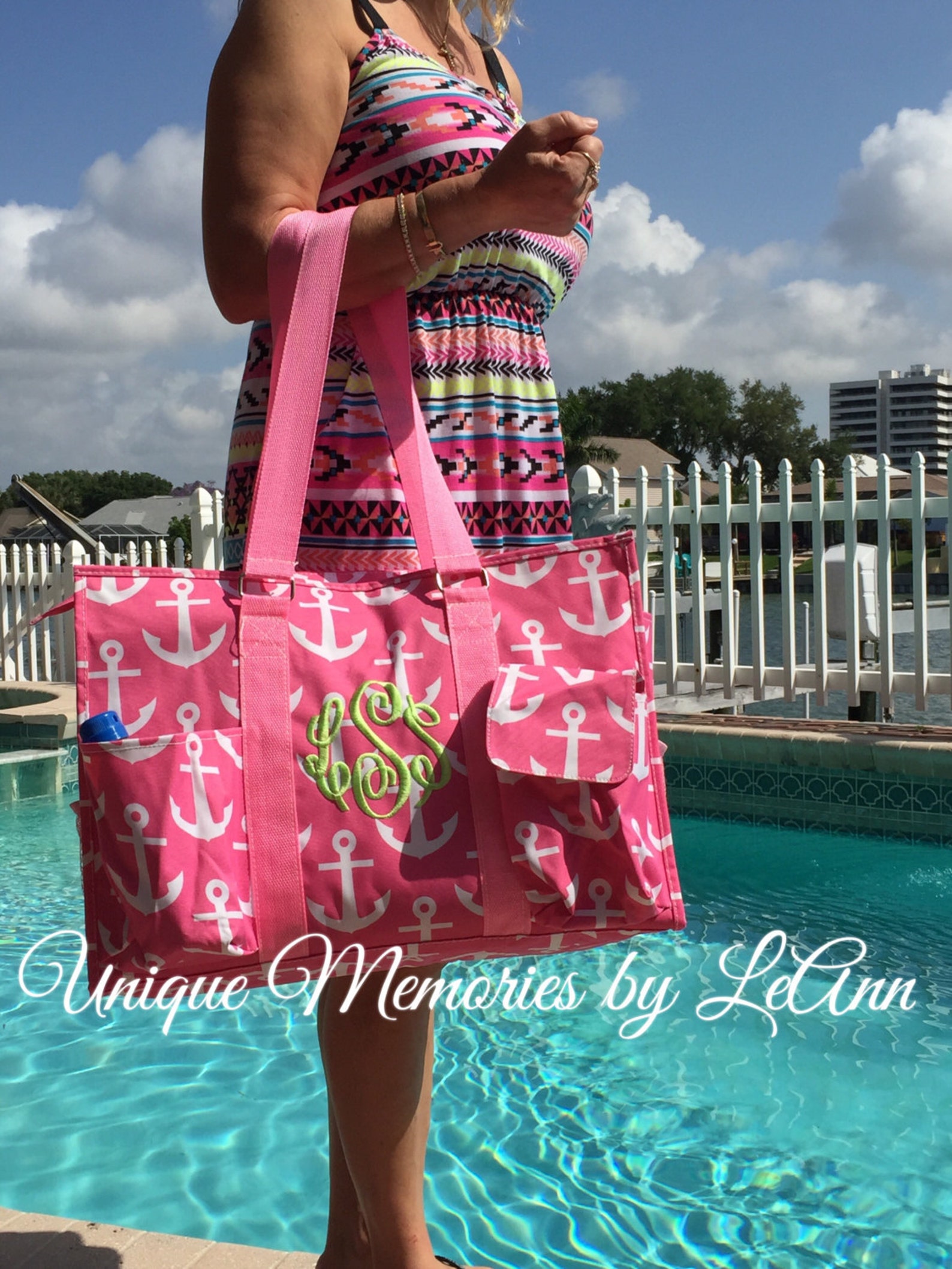 Anchor/Nautical Canvas UtilityTote/Beach bag/Diaper bag FREE Etsy