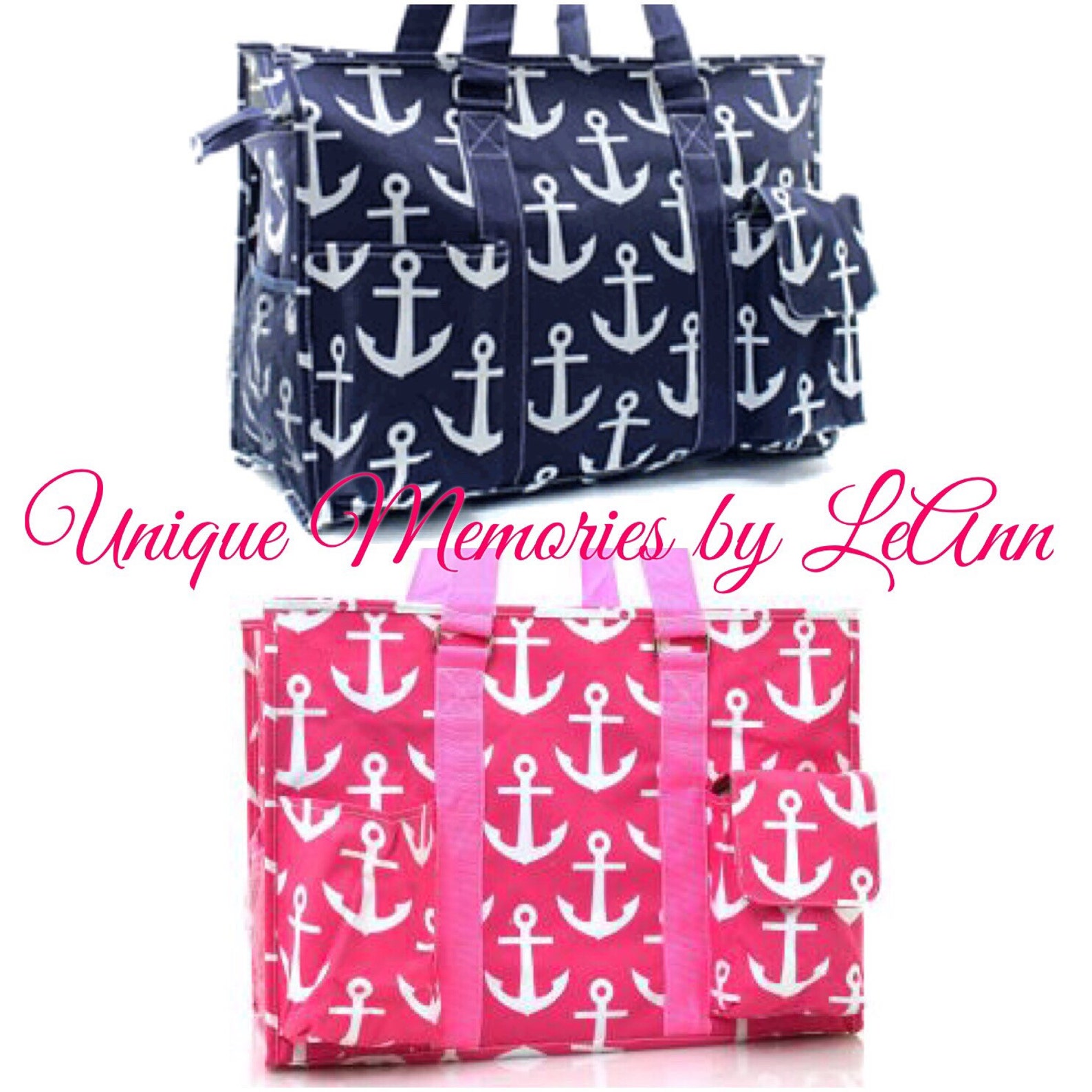 Anchor/Nautical Canvas UtilityTote/Beach bag/Diaper bag FREE Etsy