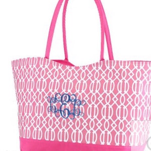 25&quot; Personalized Vine Weekender/Beach Bag/Tote zippered closure FREE Name/Monogram 3 colors - Brides, Bridesmaids, Graduation, Birthday