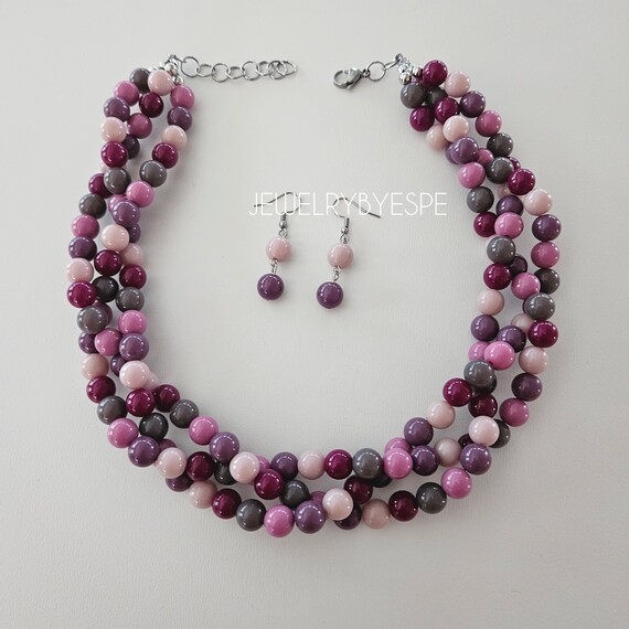 Plum statement best sale necklace