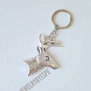 Deer Head Keychain, Antlers Key ring Hunting, boyfriend gifts, gifts for dad, husband gifts, birthday gift for men, unisex gifts, boho