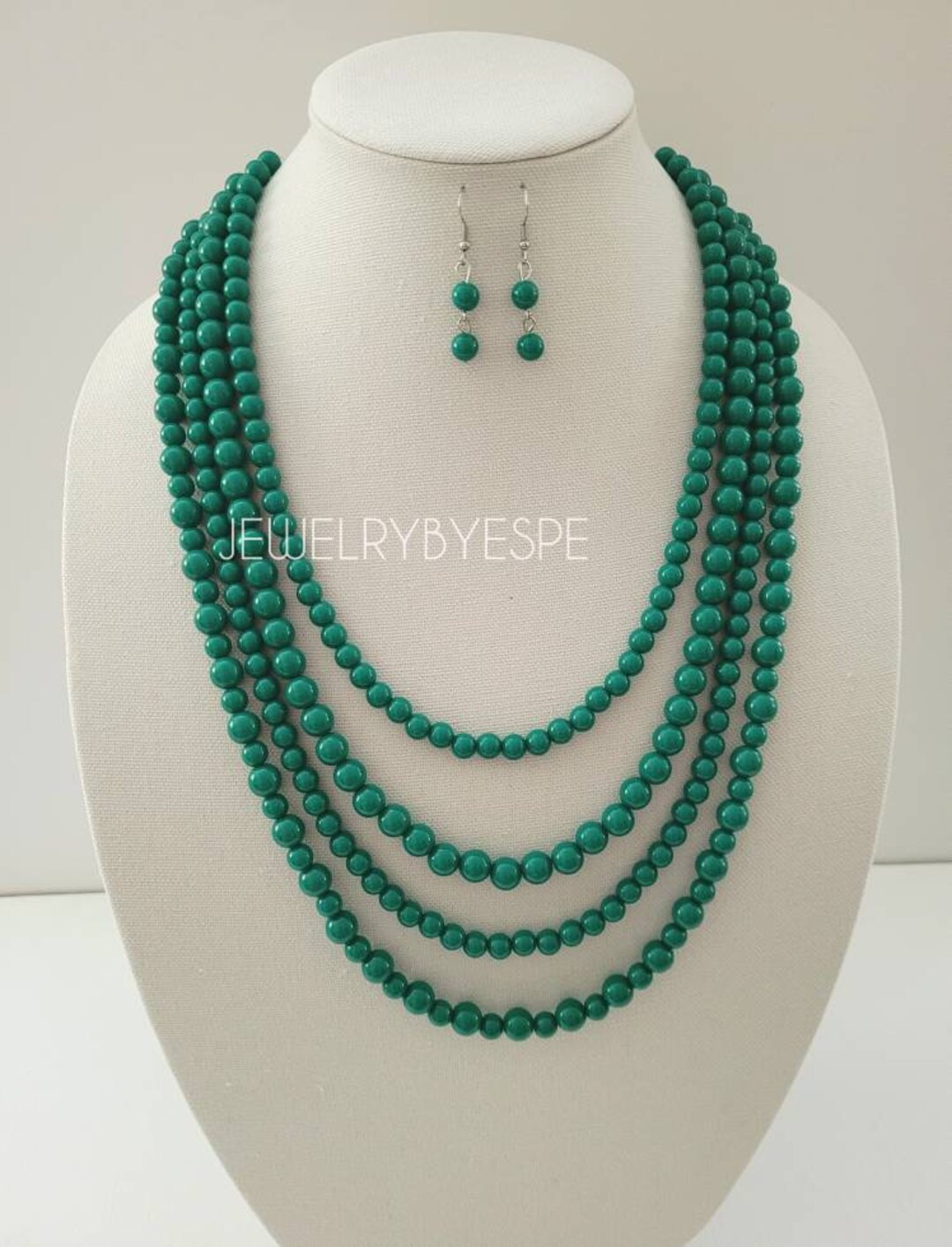 Kelly Green Statement Necklace Bib Chunky Necklace Layering - Etsy