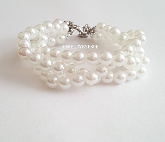 Women Freshwater Pearl Bracelet Irregular Pearls Bangle Lady Bracelets  6-7mm 1Pc | eBay