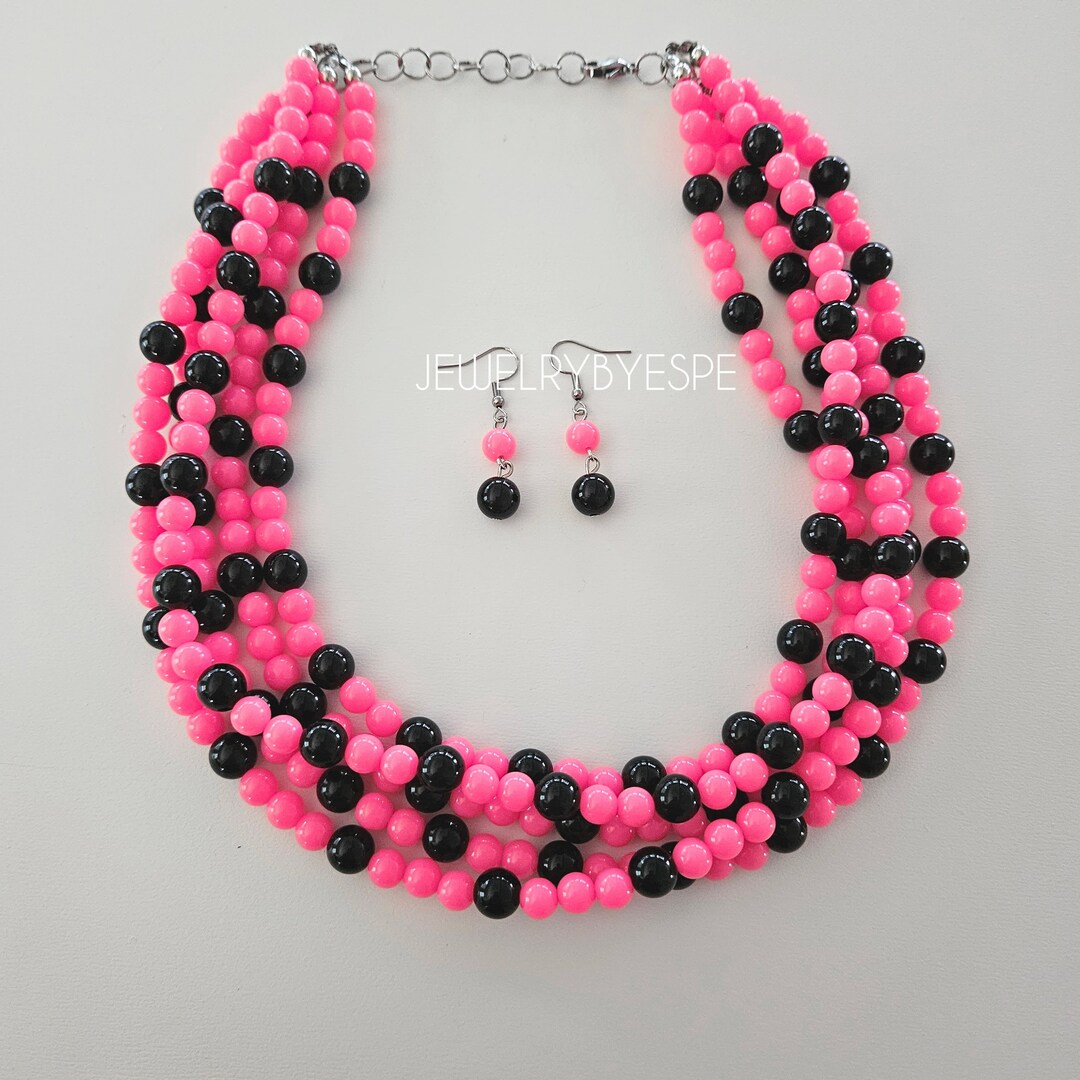 BLACK COLOUR Bcmilova Necklace Pink main image 1