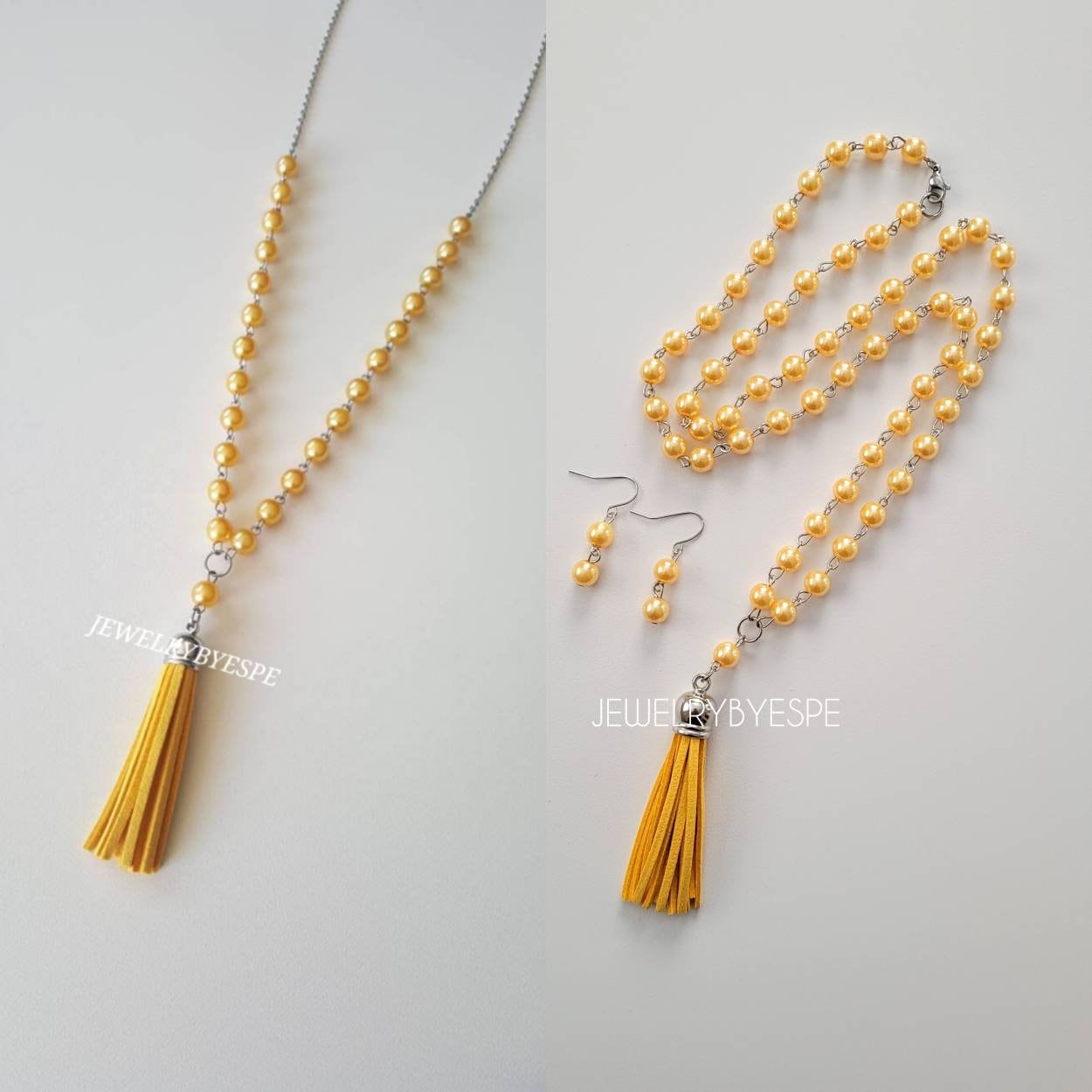Mustard Yellow Tassel Statement 