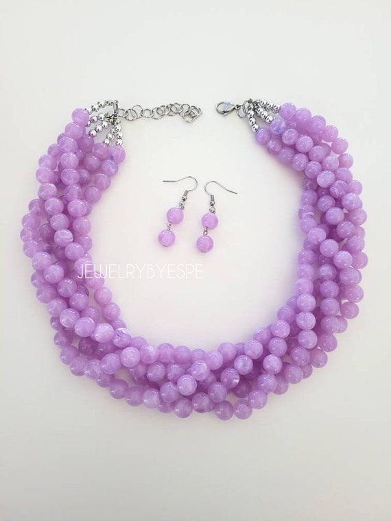 Lilac statement best sale necklace