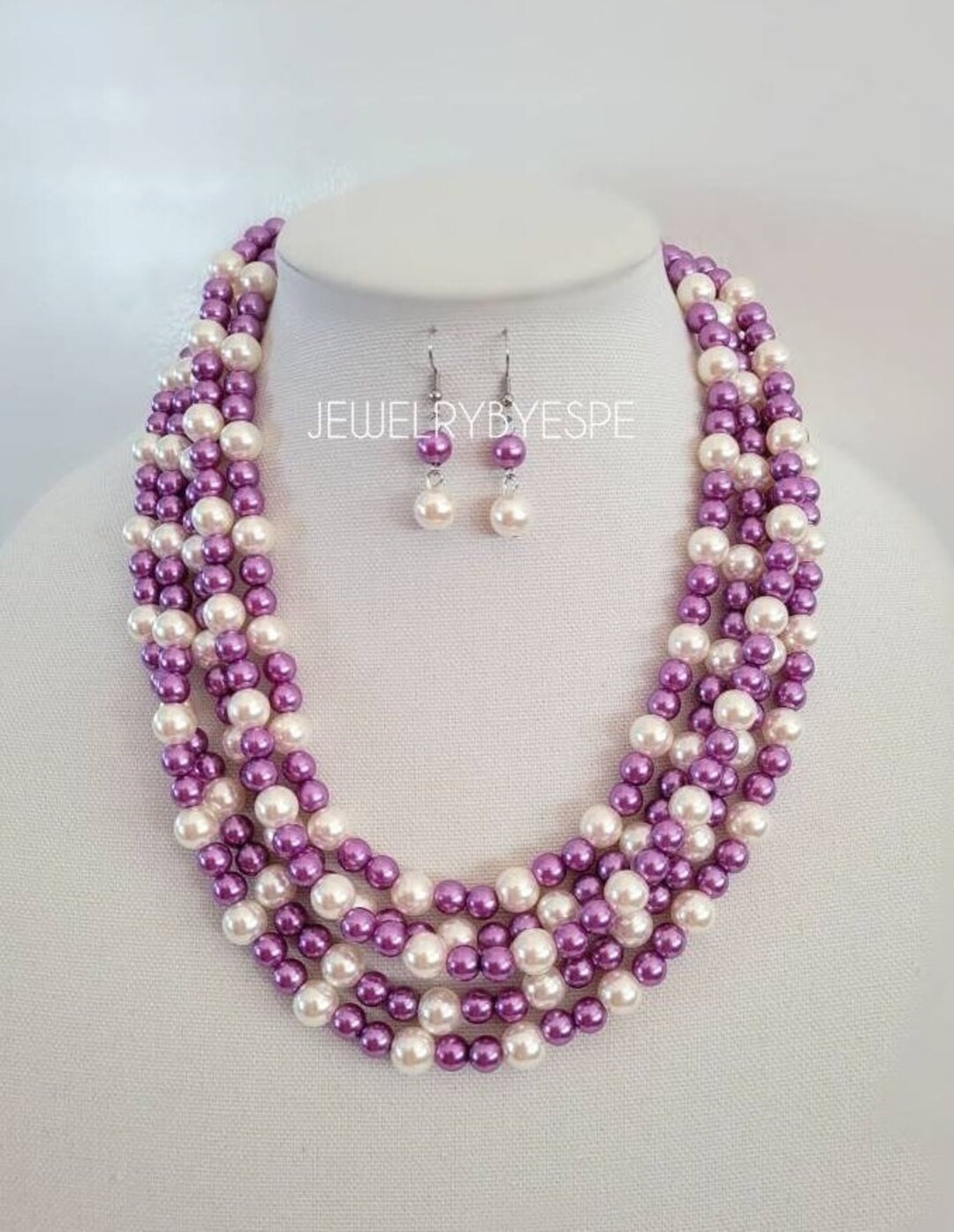 IN STOCK Paige Necklace In Purple - Tova main image 1