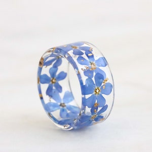 Blue Forget-Me-Not Signet Ring