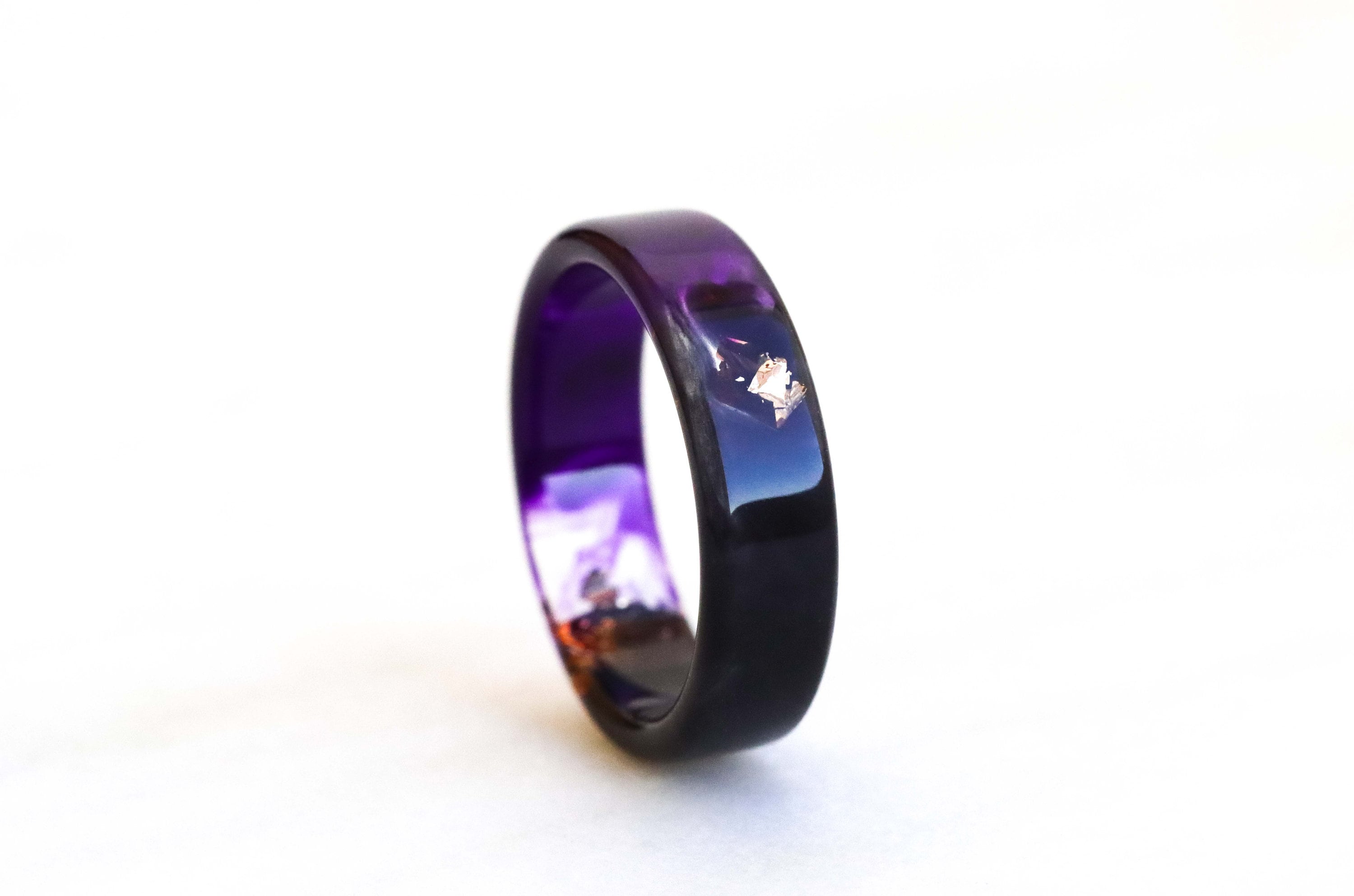 Bague améthyste fine en argent - Mosaik bijoux indiens - c1