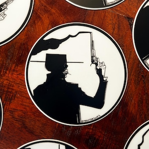 Adesivo scheletro cowboy da 3 pollici // Adesivo stoicismo // Adesivo Memento Mori